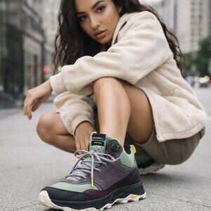 Merrell Speed Solo Mid Waterproof Hiking Boots Green Women’s 8.5